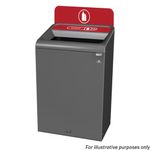 Rubbermaid Configure Container with Plastic Recycling Label 125L Red 2154759