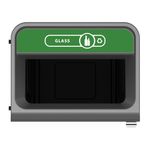 Rubbermaid Configure Container with Glass Recycling Label 125L Green 2154761