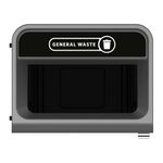 Rubbermaid Configure Container with General Waste Label 125L Black 2154762