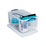 Really Useful 64L Plastic Storage Box W710xD440xH310mm Clear 64C