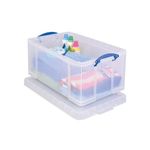 Really Useful 64L Plastic Storage Box W710xD440xH310mm Clear 64C