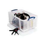 Really Useful 64L Plastic Storage Box W710xD440xH310mm Clear 64C