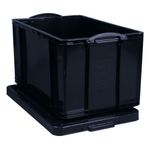 Really Useful 84L Recycled Plastic Storage Box Black 84Black R