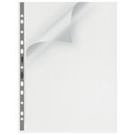 Rexel Nyrex Premium Top Side Opening Pocket A4 Grey Spine Glass Clear (Pack of 25) 13682