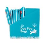 Safewrap Antibacterial Tie Handle Dog Poo Bags (Pack of 60) RY11532-S