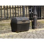 Victoriana Salt and Grit Bin without Hopper Feed Black/Gold 200L 317064