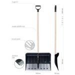 Alpinus Eco Snow Pusher Shovel 550x195x1400mm Black 426681