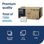 Tork T3 Folded Toilet Tissue 2-Ply 252 Sheets (Pack of 30) 114273