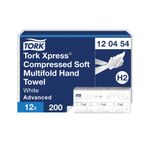 Tork Xpress Compressed Soft Multifold Hand Towels White (Pack of 2400) 120454