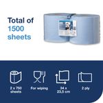 Tork 2-Ply Blue Roll 255m (2 Pack) 130052