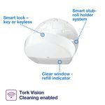 Tork T2 Mini Jumbo Toilet Roll Dispenser White 555000