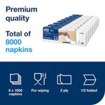 Tork Xpressnap 2-Ply Napkins 2 Fold White (Pack of 1000) 15850