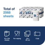 Tork Mini Centrefeed Roll 2-Ply 75m White (Pack of 12) 101230