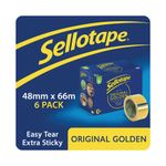 Sellotape Original Golden Tape 48mmx66m (6 Pack) 1443304
