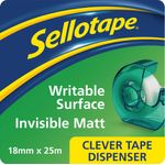 Sellotape Clever Tape Dispenser + Roll 18mmx25m (Pack of 6) 1766010