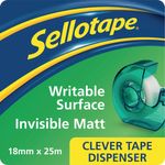 Sellotape Clever Tape Dispenser + Roll 18mmx25m (Pack of 6) 1766010