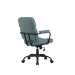 Sky Executive Chair with Fixed Arms Leather Look Blue CH0542BLND