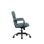 Sky Executive Chair with Fixed Arms Leather Look Blue CH0542BLND