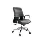 Slate Executive Chair with Fixed Arms Black/Chrome CH8111BKND