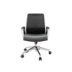 Slate Executive Chair with Fixed Arms Black/Chrome CH8111BKND