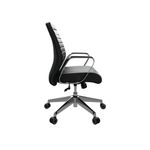 Slate Executive Chair with Fixed Arms Black/Chrome CH8111BKND