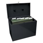 Cathedral Metal File Box Home Office A4 Black A4BK