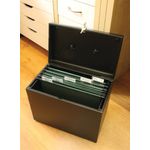 Cathedral Metal File Box Home Office A4 Black A4BK