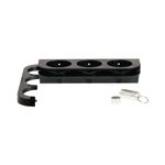 M System Black Triple Bracket 165x50x85mm (Pack of 2) SUPCJSI008A