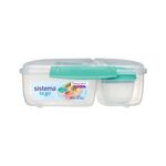 Sistema 3 Split Lunch Box with Yoghurt Pot 2L 20920