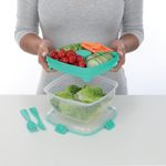 Sistema Salad Max to Go Coloured Clip 1.63L Clear 21357