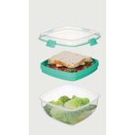 Sistema Salad Max to Go Coloured Clip 1.63L Clear 21357