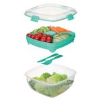 Sistema Salad Max to Go Coloured Clip 1.63L Clear 21357