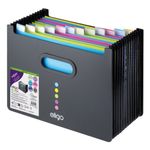 Snopake Eligo Desk Expander 13 Part Landscape Black 15174