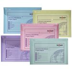 Snopake Reborn Polyfile Foolscap Assorted (Pack of 5) 15914