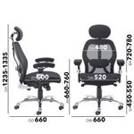 Sandro mesh back executive chair with black air mesh seat and head rest