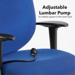 Sofia adjustable lumbar operators chair - blue