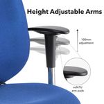 Sofia adjustable lumbar operators chair - blue