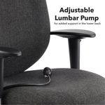 Sofia adjustable lumbar operators chair - charcoal