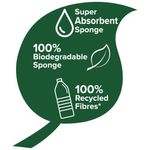 Spontex Unwrapped Sponge Scourer 97.5x23x71mm (Pack of 66) 19600400