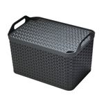 Strata Large Urban Store Basket with Lid 24L Charcoal Grey XW124-CHA-VW