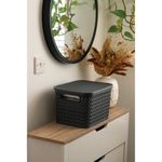 Strata Medium Urban Store Basket with Lid 14L Charcoal Grey XW123-CHA-VW