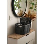 Strata Medium Urban Store Basket with Lid 14L Charcoal Grey XW123-CHA-VW
