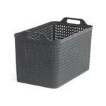 Strata Extra Large Basket with Lid 42L Charcoal Grey XW131-CHA-VW