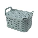 Strata Small Urban Store Basket with Lid 4L Green XW122-LPG-VW