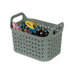 Strata Small Urban Store Basket with Lid 4L Green XW122-LPG-VW