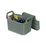 Strata Small Urban Store Basket with Lid 4L Green XW122-LPG-VW