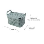Strata Small Urban Store Basket with Lid 4L Green XW122-LPG-VW
