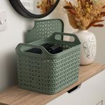 Strata Medium Urban Store Basket with Lid 14L Green XW123-LPG-VW