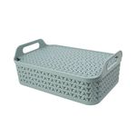 Strata Shallow Basket with Lid 12L Green XW132-LPG-VW