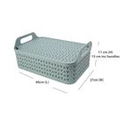 Strata Shallow Basket with Lid 12L Green XW132-LPG-VW